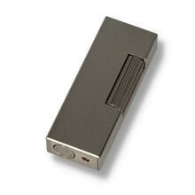 A palladium dunhill lighter with barley textured design