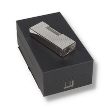 A palladium dunhill lighter with barley textured design