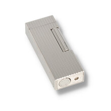A palladium dunhill lighter with lines design