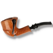 Erik Nording Freehand Special Fantasy 201 briar pipe with red and black carved finish and black acrylic stem