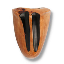 Erik Nørding Briar Line Pipe 203 showcasing natural grain, carved bowl panels and contrasting black details