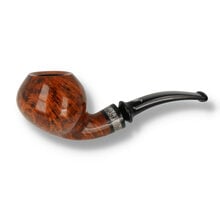 Erik Nørding Freehand Extra No.12 Pipe 704 with polished chestnut briar and black acrylic stem.