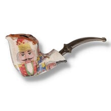 Erik Nording Harmony Freehand Special 715 briar pipe featuring colourful Nutcracker artwork and brown acrylic stem.