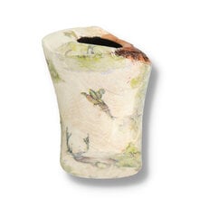 Erik Nording Harmony 717 artistic briar pipe showing a woodland landscape with wildlife and cream-coloured acrylic stem.