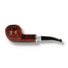 Erik Nording Valhalla 501 smooth Bulldog briar pipe with aluminium spigot mount and black acrylic stem.