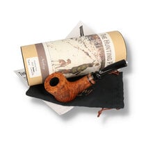 Erik Nording Hunting Pipe 2022 The Warthog smooth briar pipe with presentation tube and pipe sock.