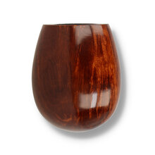 Front view of the Northern Briars Premier Quarter Bent Banded Apple highlighting the smooth polished briar and impressive natural grain pattern.