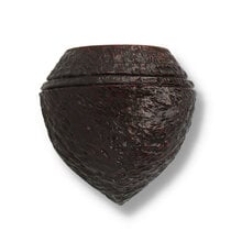Front view of the Northern Briars Rox Cut Regal Rhodesian bowl showing the crisp bead lines and rugged rusticated briar texture.