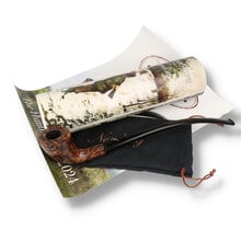 Erik Nørding Hunting Pipe 2024 Longhorn Smooth Briar Pipe supplied with presentation tube, pipe sock and information leaflet.