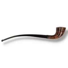 Reverse side view of the Erik Nørding Hunting Pipe 2024 Longhorn highlighting the natural briar grain and sweeping churchwarden stem.