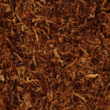 Close-up of Samuel Gawith Full Virginia Mixture loose pipe tobacco showing naturally golden and medium-brown Virginia ribbon cut leaf.