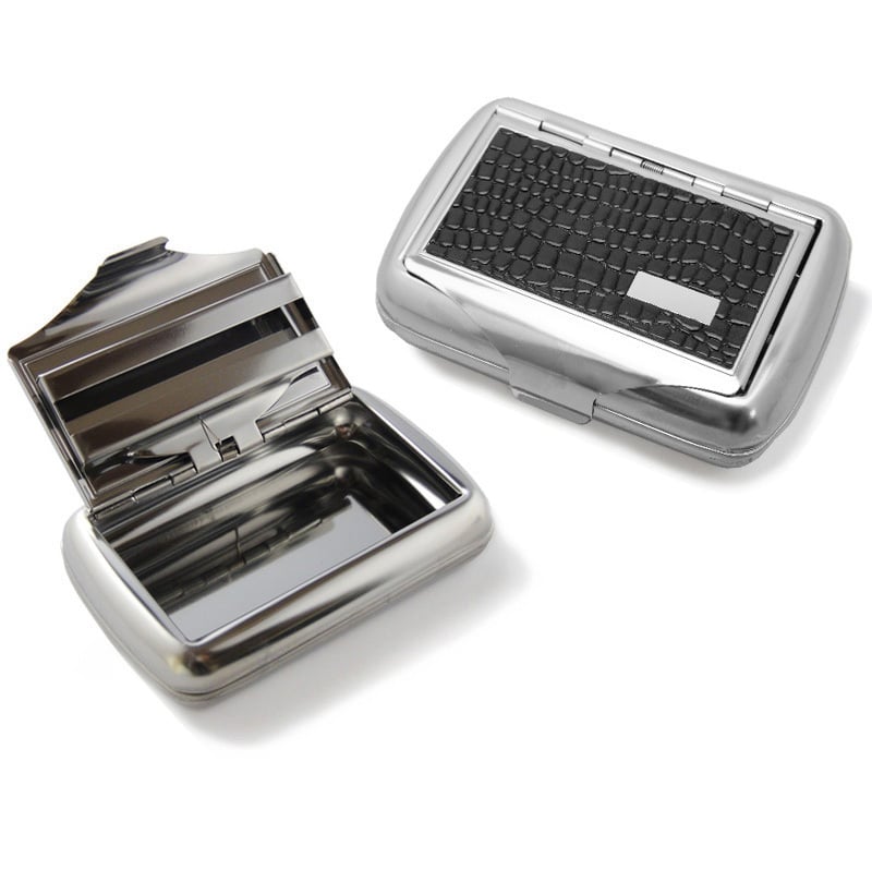 hinged tobacco tin Jenter Black Crocodile Hinged Tobacco Tin – 25g Size