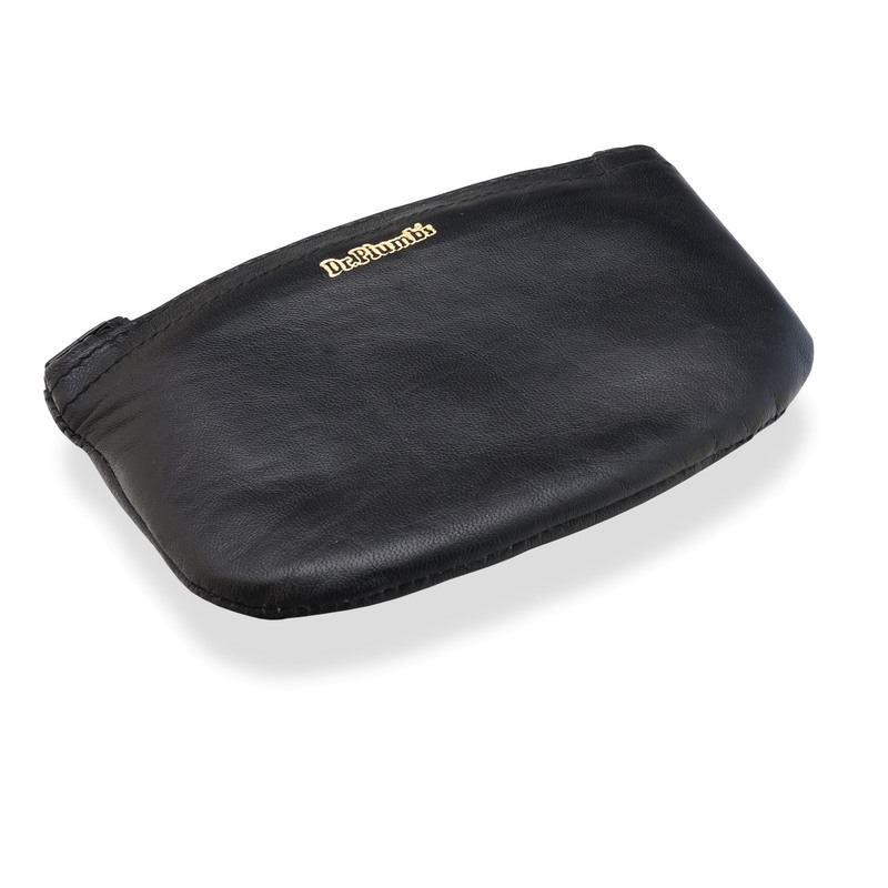 dr plumb tobacco pouch Dr Plumb Plain Zipped Leather Hand Rolling Pouch