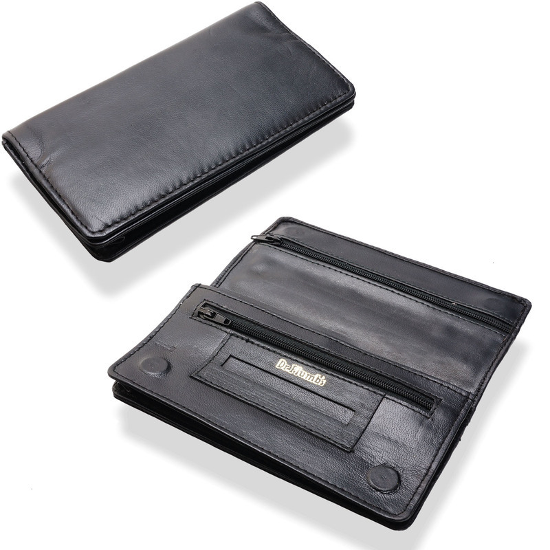 tobacco pouch wallet GERMANUS From Genuine Leather - Made In EU one of a kind Eastwood Tobacco Pouch - Black